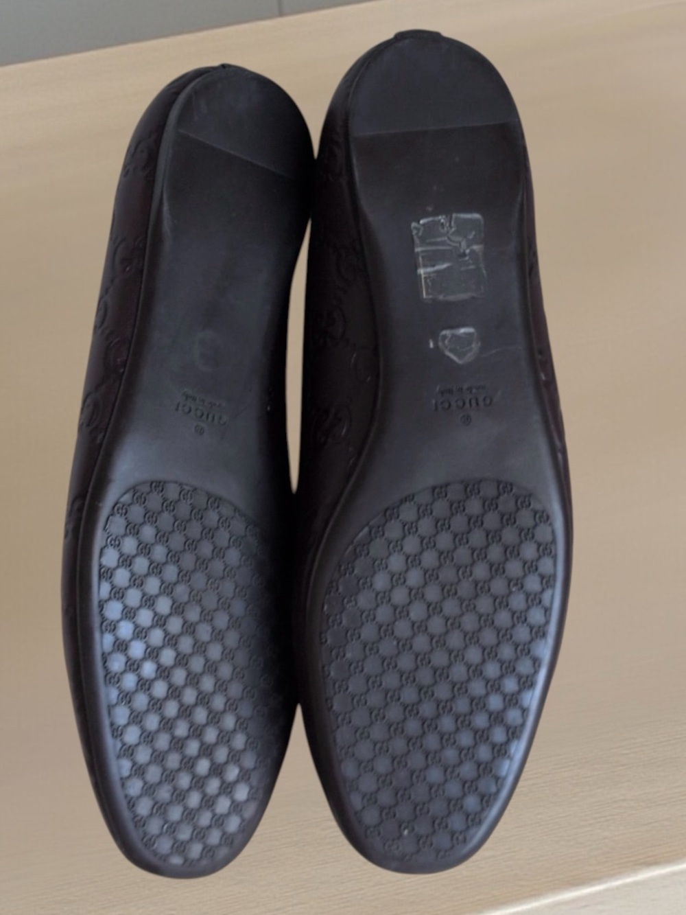 Gucci Iconic Guccisima Embossed Leather Ballet Flats - Deep Brown (36.5) - Picture 3 of 7